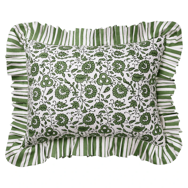 Damson Kuddfodral 30x40 cm, Grön