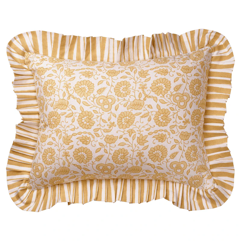 Damson Kuddfodral 30x40 cm, Gul