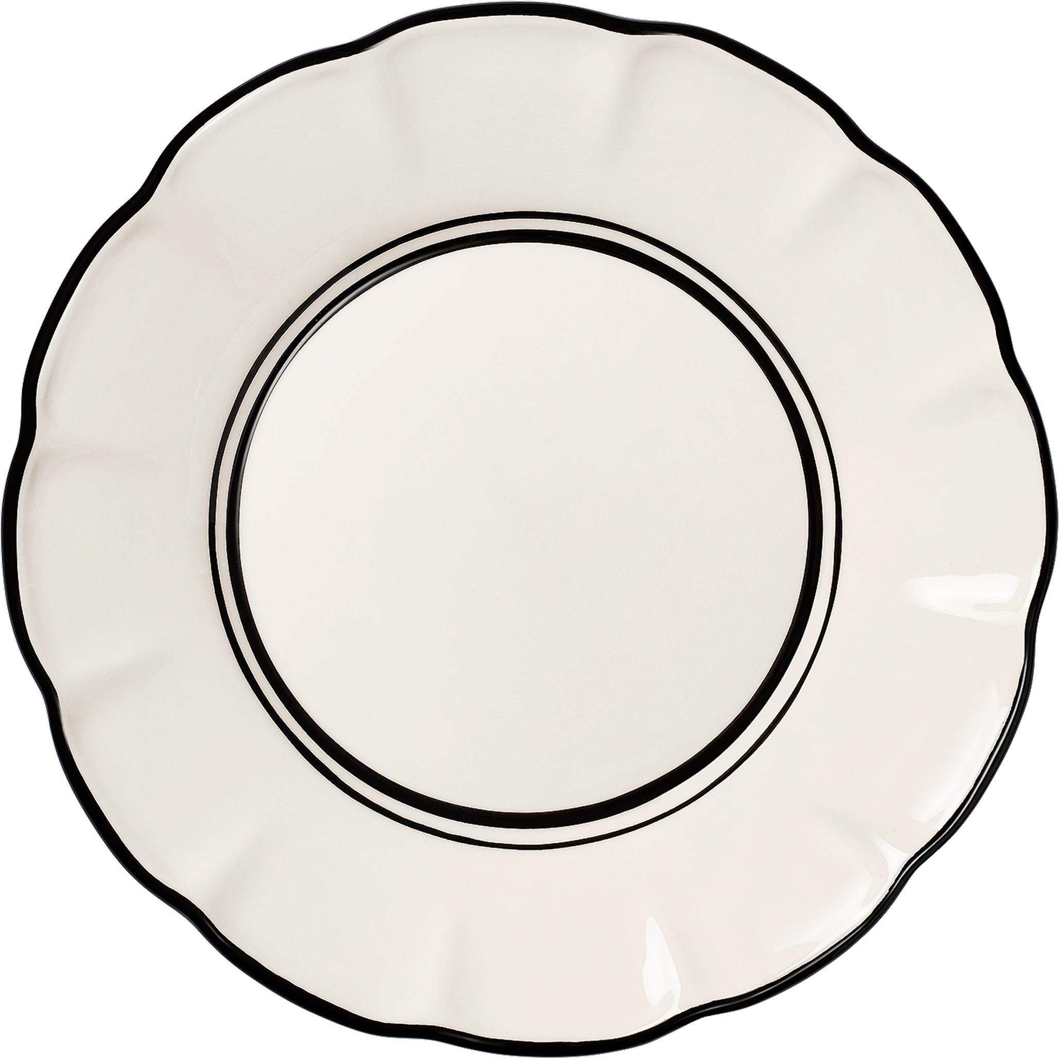 pick a poppy bistro middagstallrik 28 cm - lergods svart