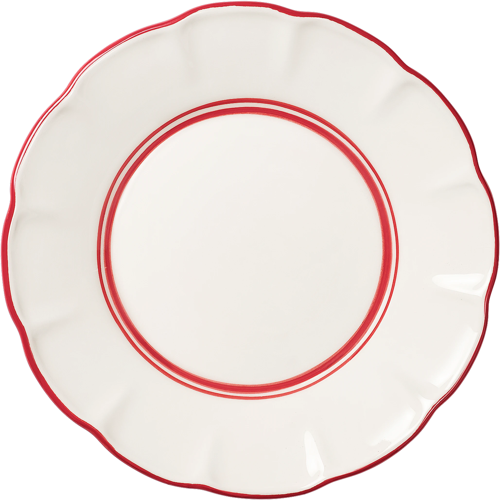 pick a poppy bistro middagstallrik 28 cm - lergods röd