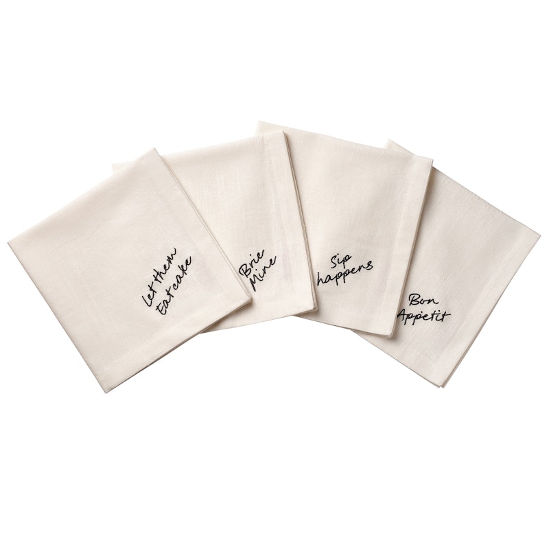Quote Bomullsservetter 45x45 cm 4-pack, Svart