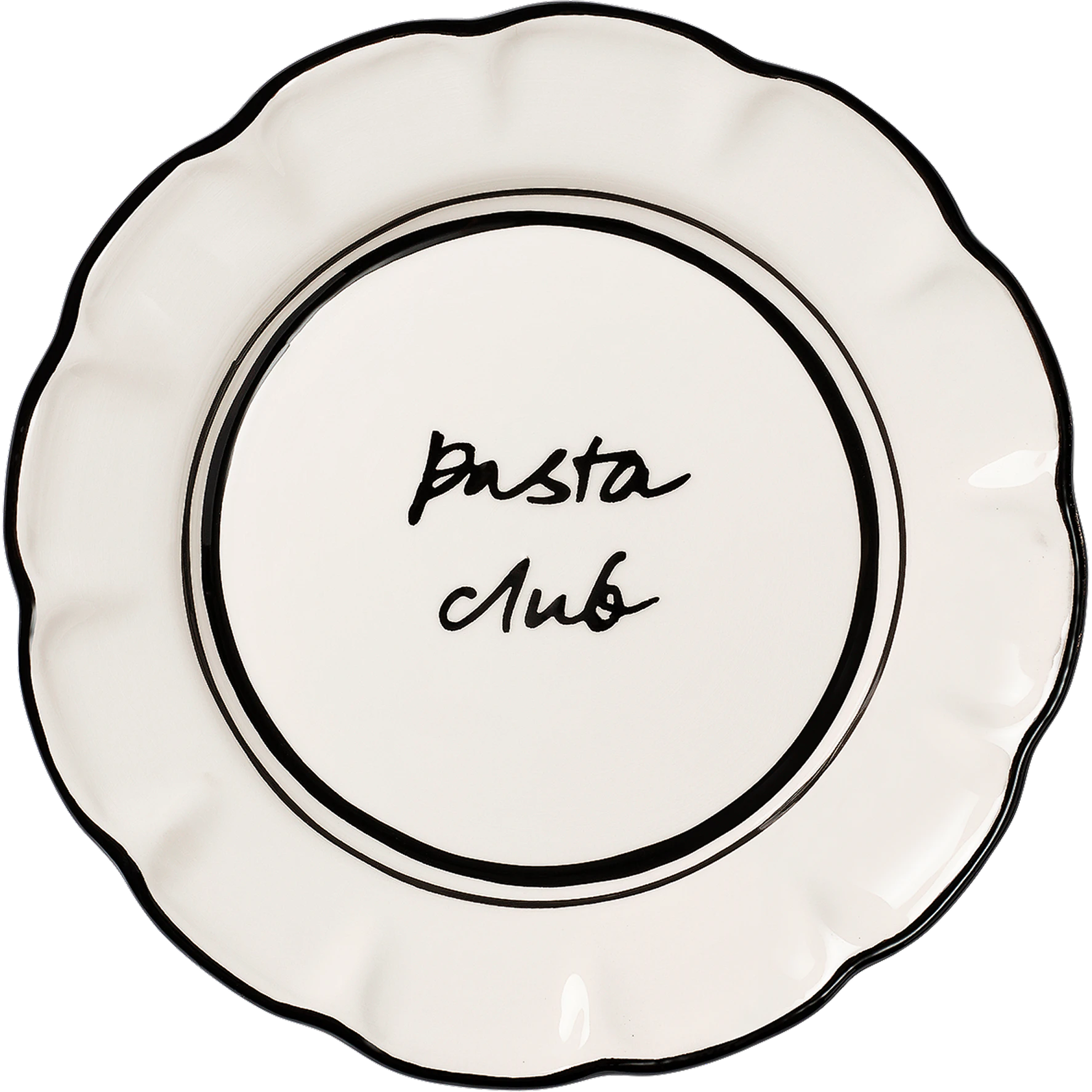 Pick a Poppy Bistro Assiett 21,5 Cm - Assietter Lergods Svart