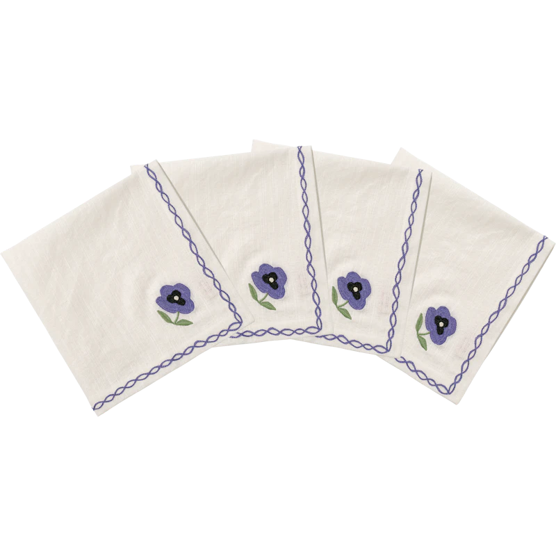 Pansy Servett Madelen Möllard x Pick a Poppy 4-pack