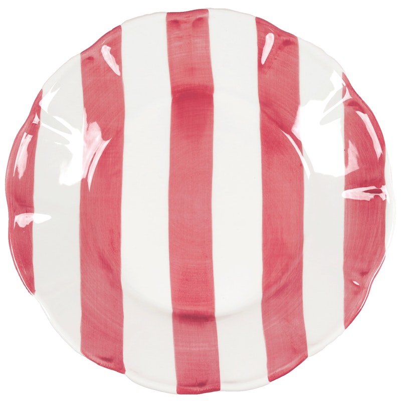 Stripe Tallrik 28 cm, Röd