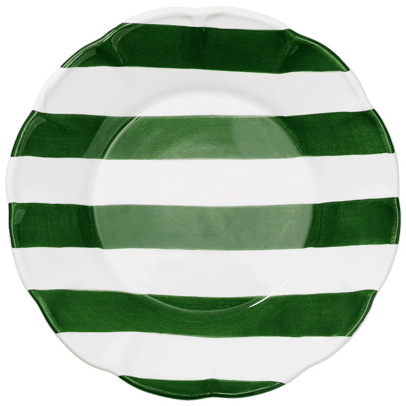 Stripe Tallrik 28 cm, Grön