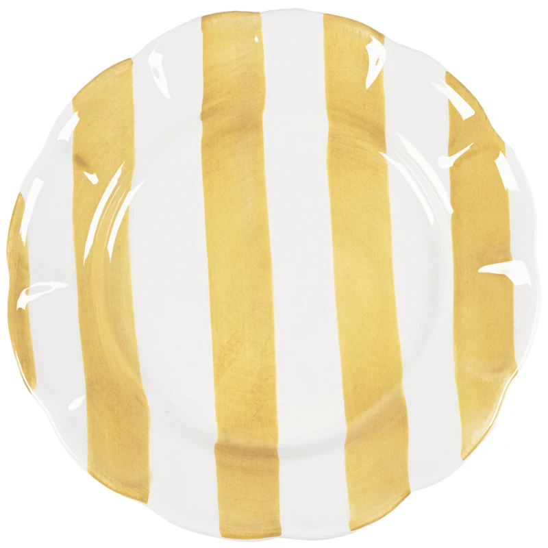 Stripe Tallrik 28 cm, Gul