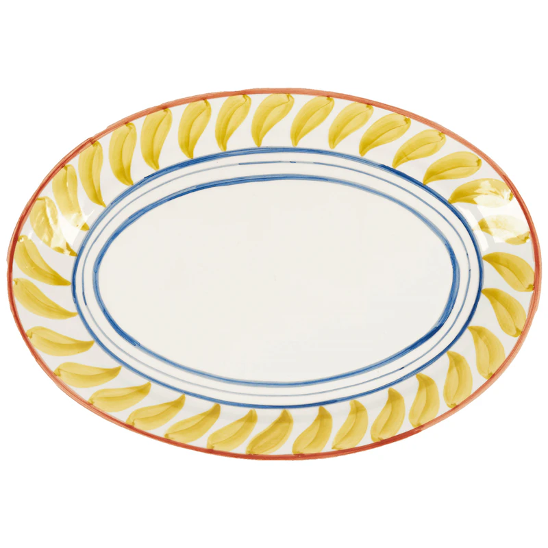 Swirl Serveringstallrik 32 cm, Gul