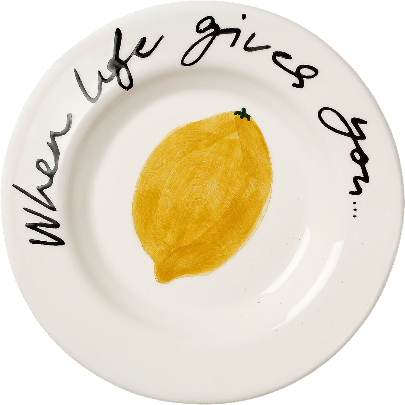 Pick a Poppy Lemon Tapasfat 15 Cm - Assietter Lergods Gul