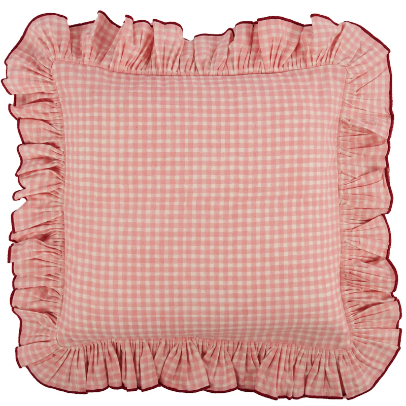 Vichy Kuddfodral 40x40 cm, Rosa