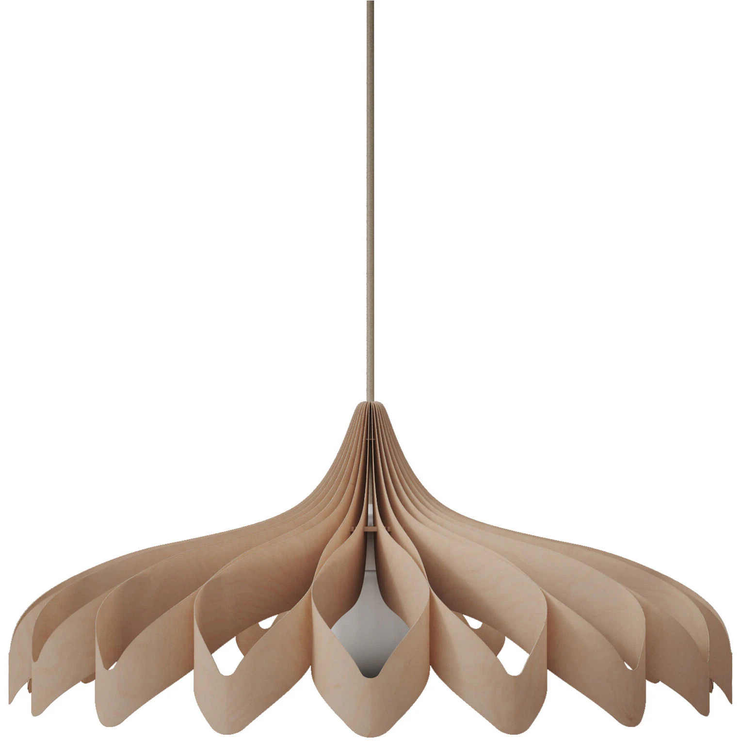 Pilke Daisy Pendel 60 Cm - Pendellampor plywood Björk