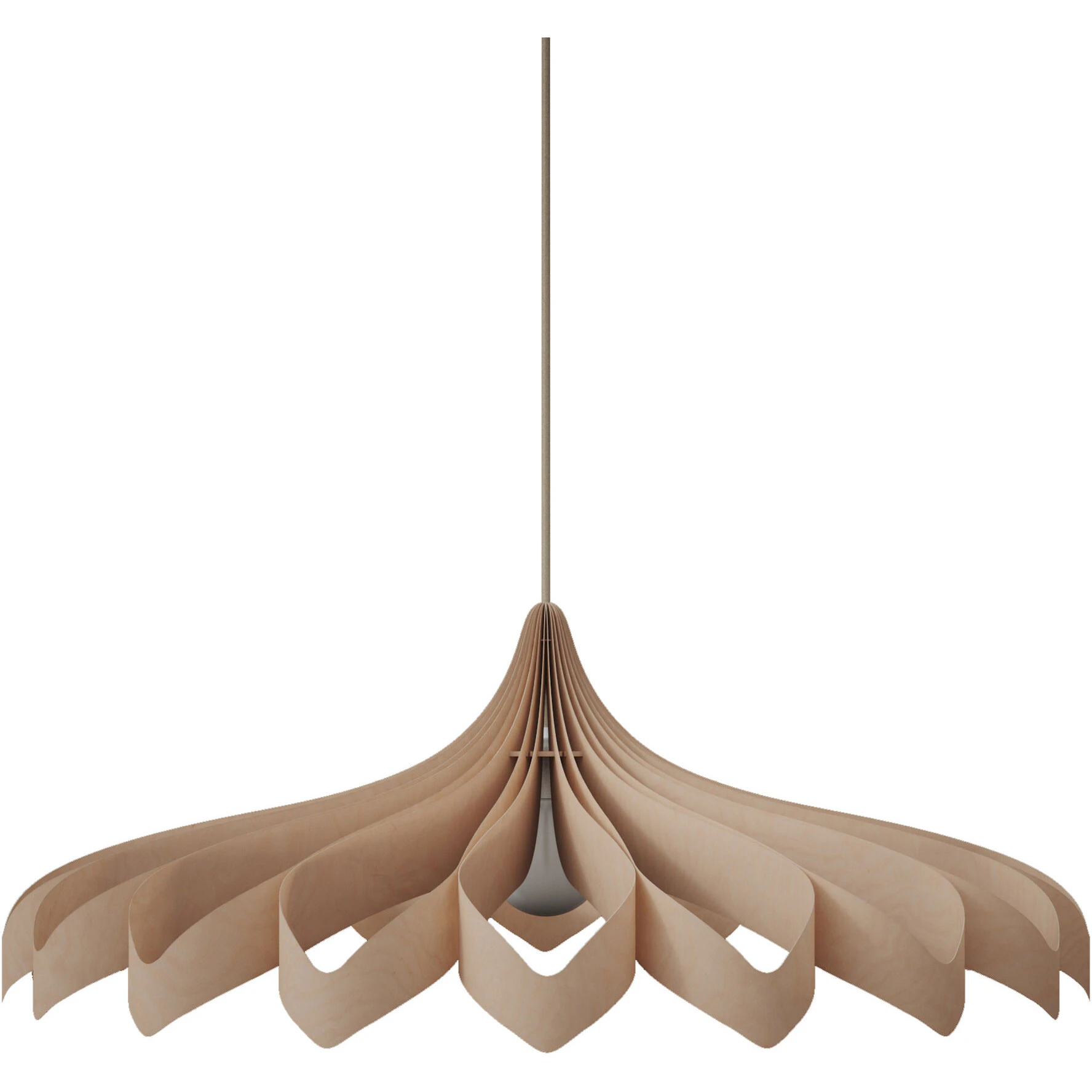 Pilke Daisy Pendel 90 Cm - Pendellampor plywood Björk