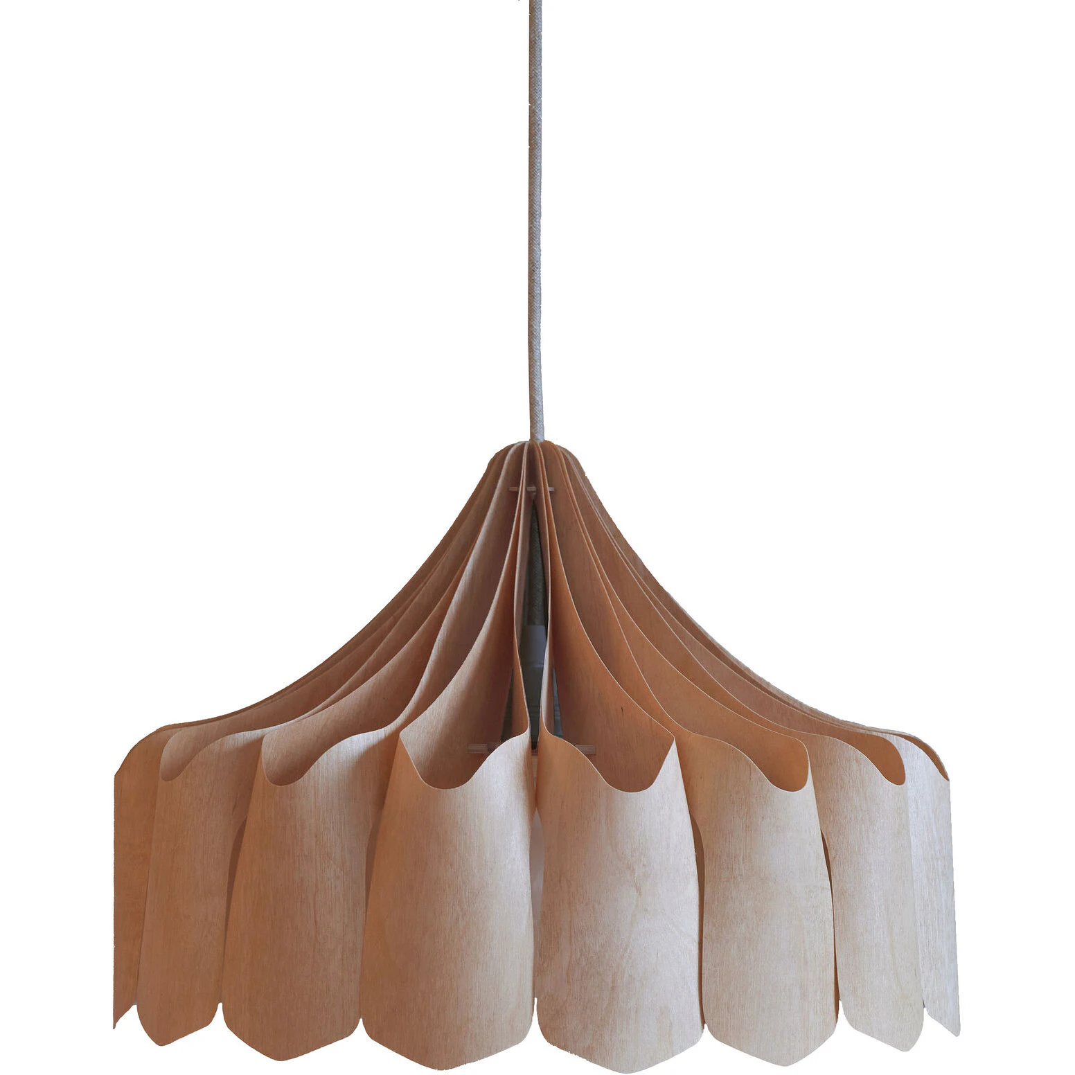 Pilke Pioni Pendel 38 Cm - Pendellampor plywood Björk