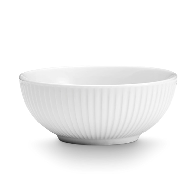 Plissé Skål Vit, 15 cm