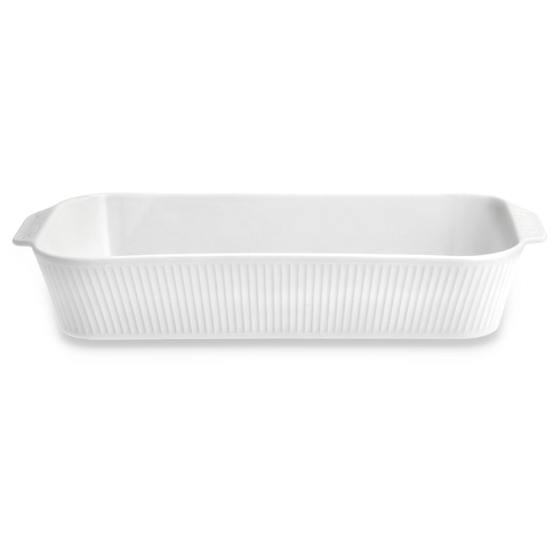 Plissé Ugnsform Vit, 19x35 cm