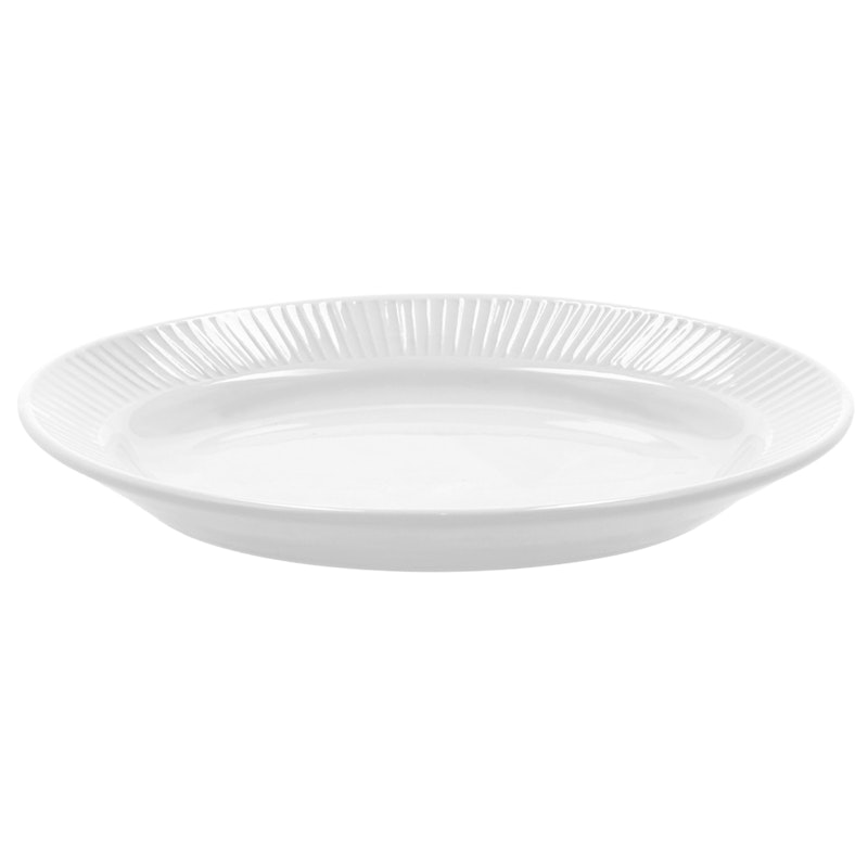 Plissé Serveringsfat Vit, 15x22 cm