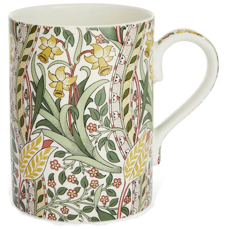 William Morris & Co Mugg, Daffodil/Bayleaf Madder
