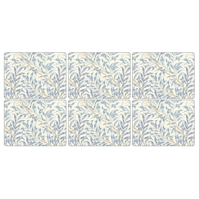Willow Bough Blue Bordstablett 23x30 cm, 6-Pack