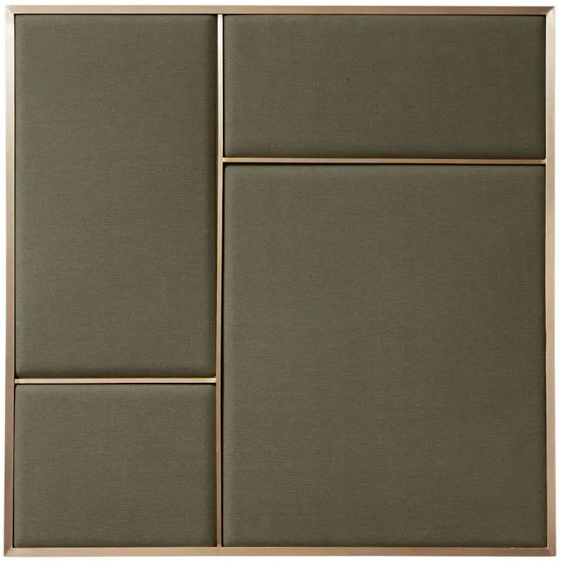 Nouveau Pin Anslagstavla Medium, Mässing / Oyster Grey