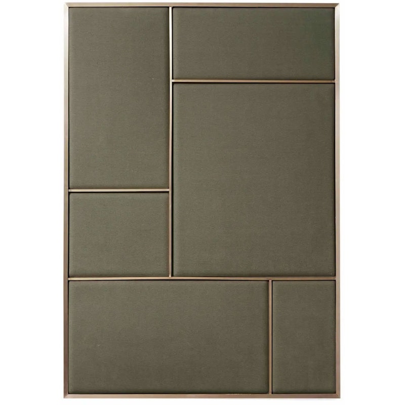 Nouveau Pin Anslagstavla Stor, Mässing / Oyster Grey