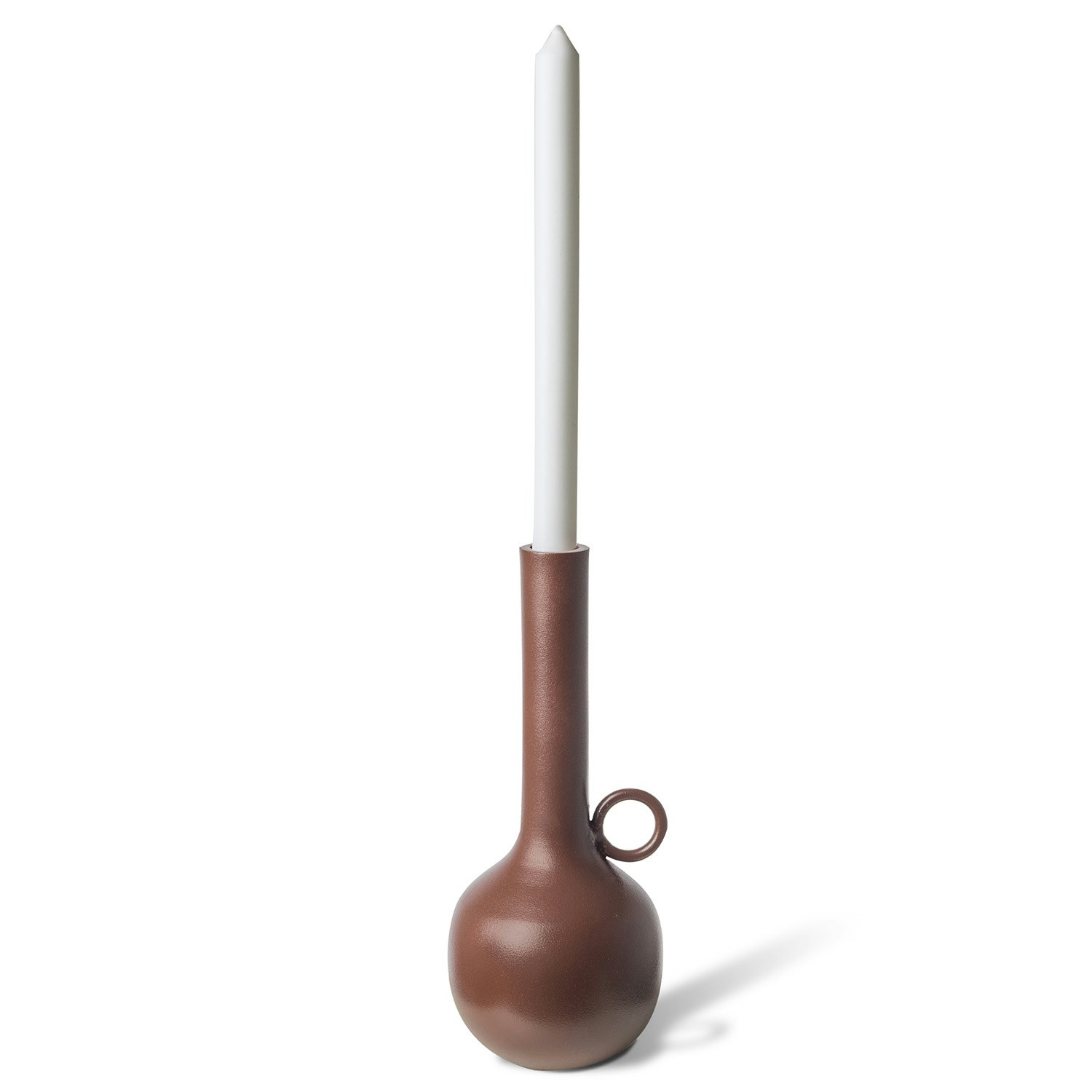 Polspotten Candle Holder Spartan Brown M - Ljuslyktor Metall Brun