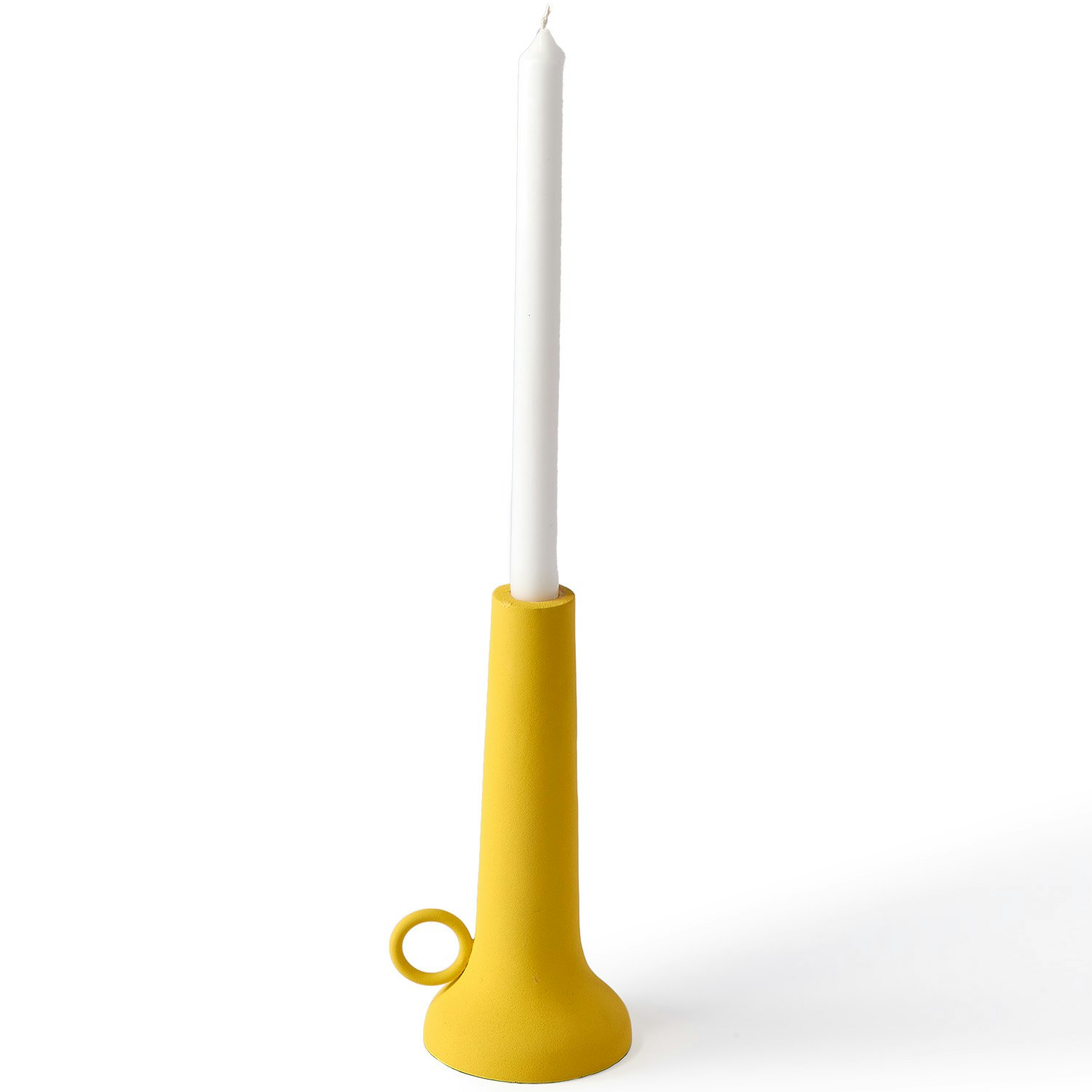 Polspotten Candle Holder Spartan Yellow S - Ljuslyktor Metall Gul
