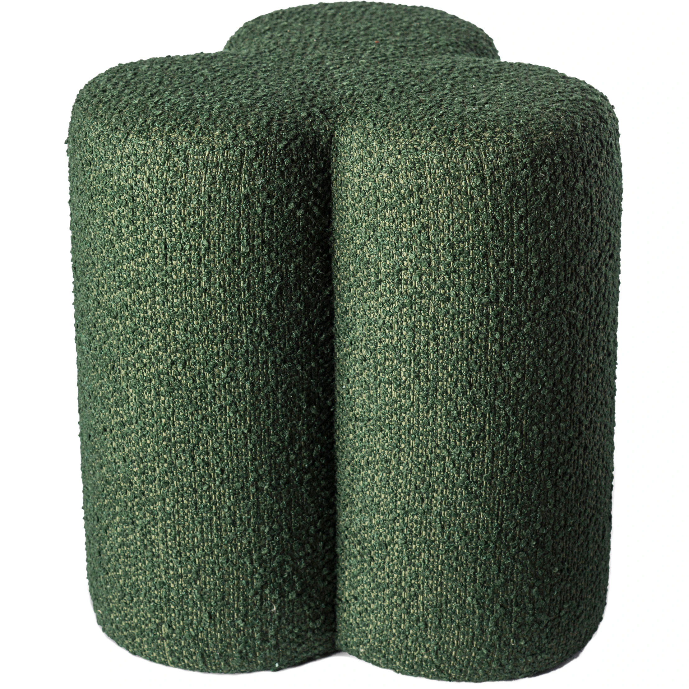 Polspotten Clover Pall - Pallar Bouclé Grön