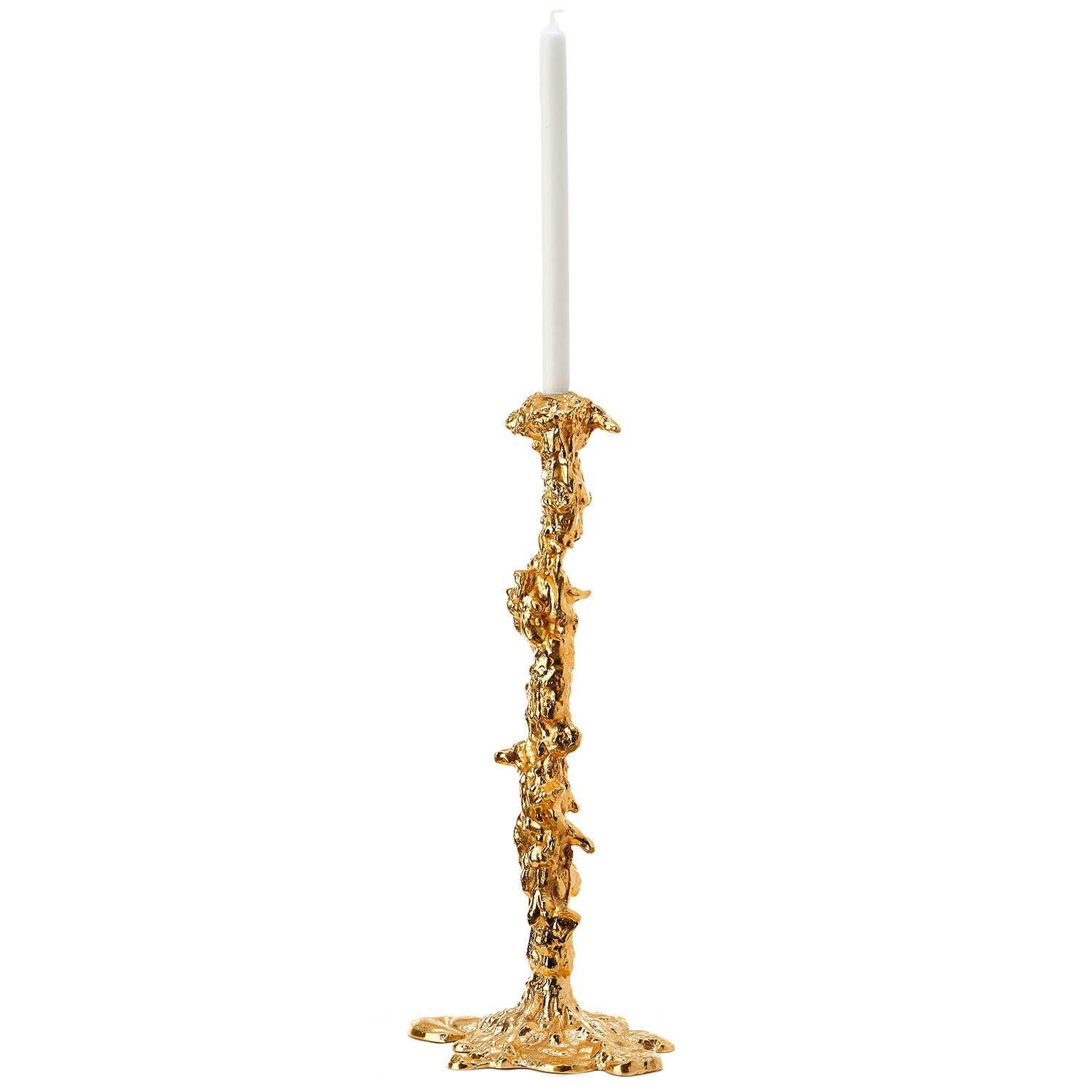 Polspotten Drip Candle Holder Gold Xxl - Ljuslyktor Metall Guld