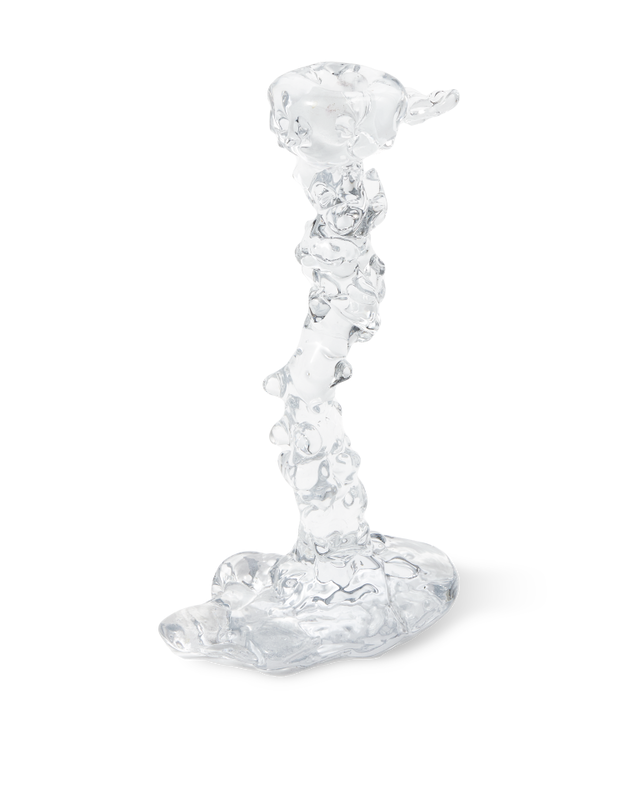 Polspotten Drip Ljusstake L / 25 Cm - Ljuslyktor Glas Klar