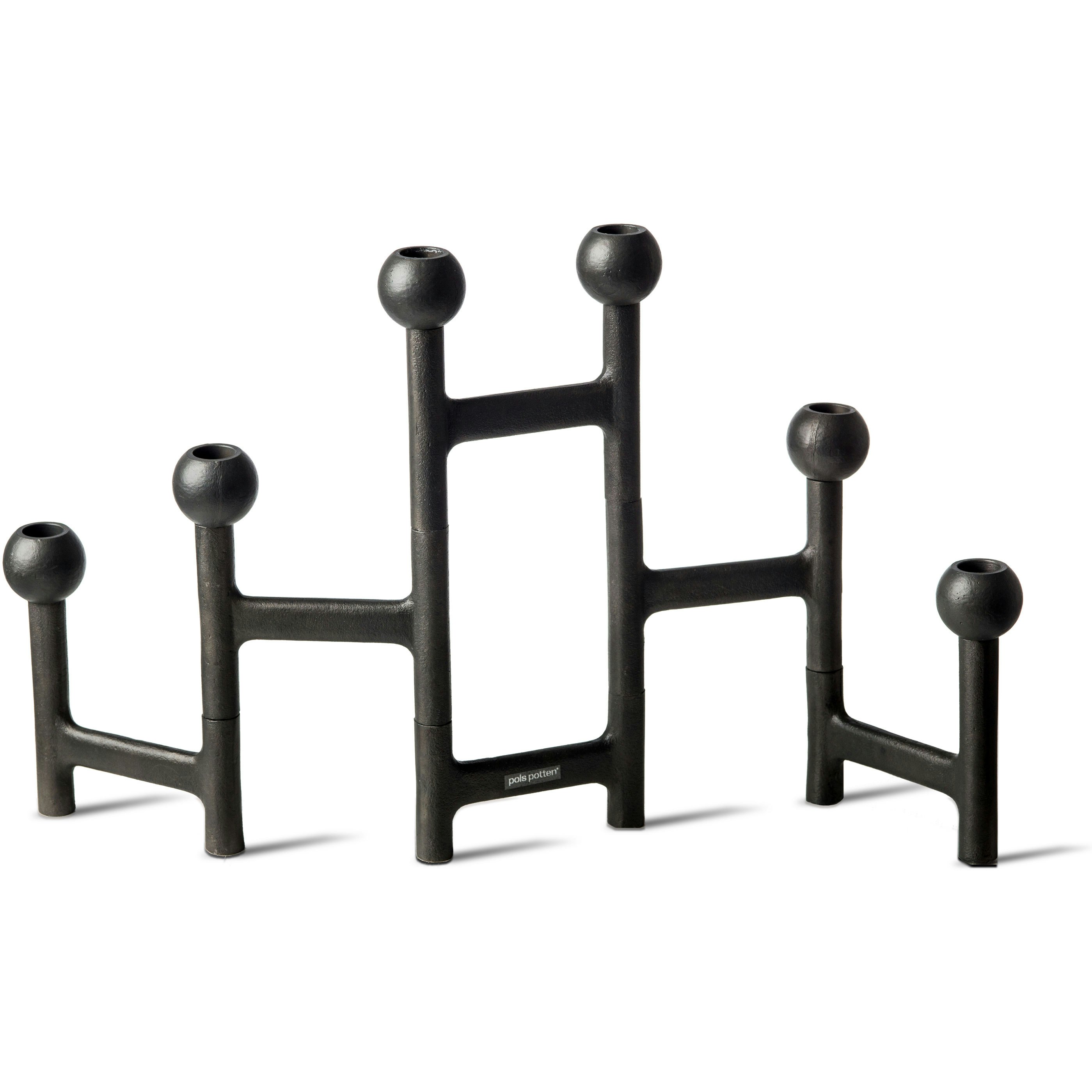 Polspotten Folding Ljusstake Rund - Ljusstakar Metall Grafit