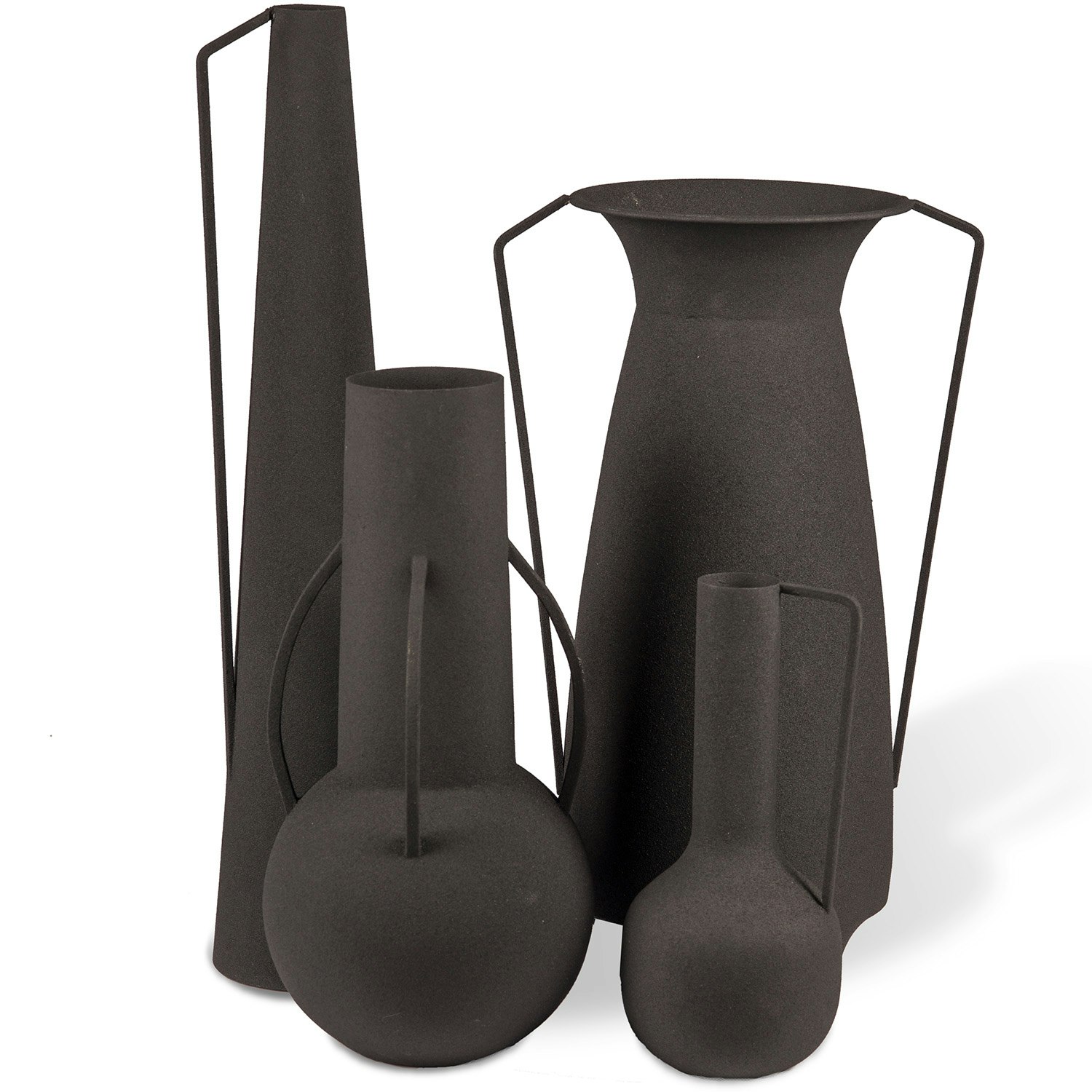 Polspotten Vases Roman Black Set 4 - Vaser Metall Svart