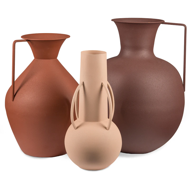Vases Roman Brown Set 3