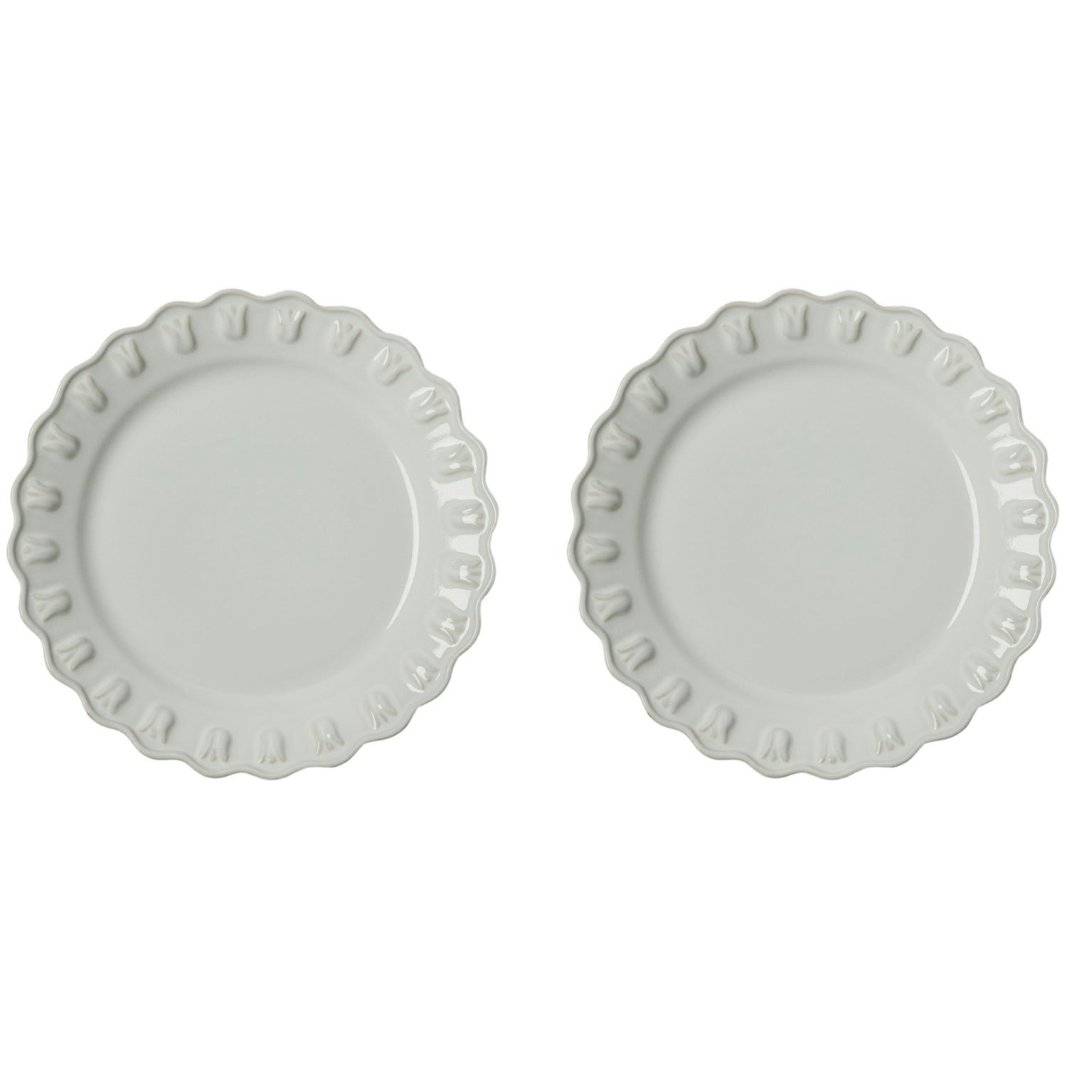 Potteryjo Tulipa Assiett 20 Cm 2-pack - Assietter Stengods Vit