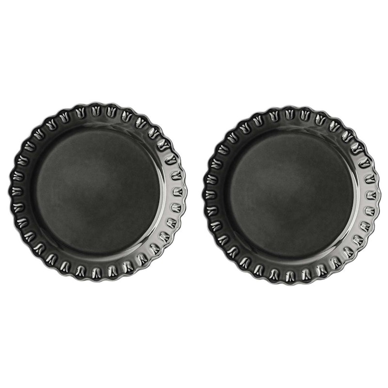 Tulipa Tallrik 26 cm 2-pack, Almost Black