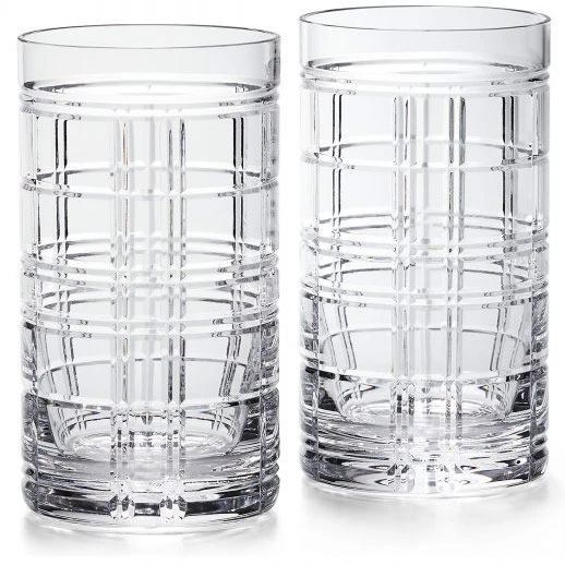 Ralph Lauren Home Hudson Plaid Highballglas 2-pack - Highballglas & Longdrinkglas Kristallglas Klar