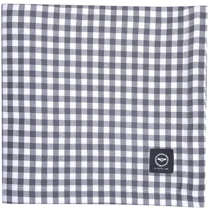 Bella Duk 90x90 cm, Mörkgrå / Vit