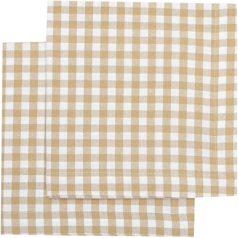 Bella Servett 45x45 cm 2-pack, Sand/vit