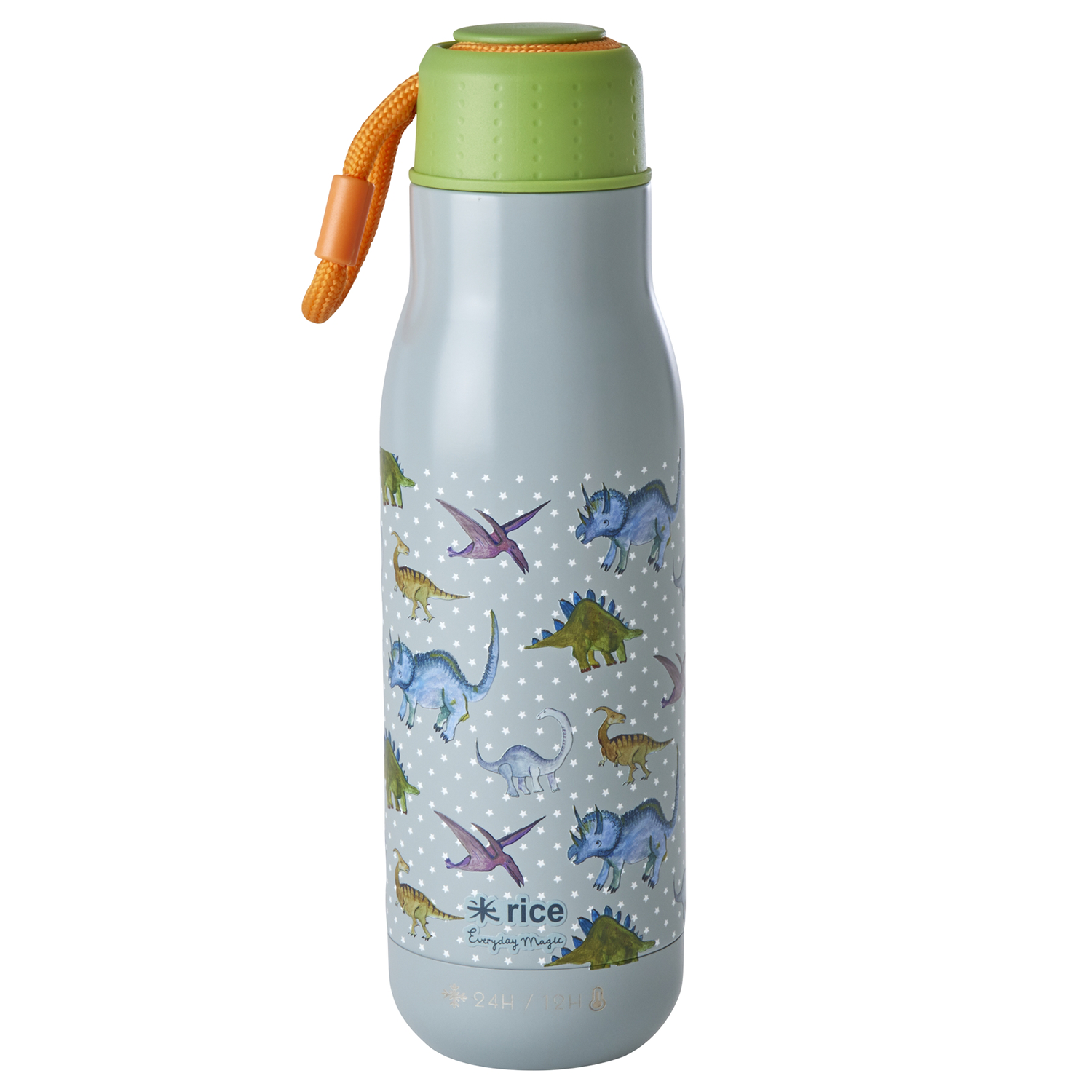 Rice Dricksflaska 50 Cl New Dino - Barnmuggar Rostfritt St&aring;l Gr&aring;