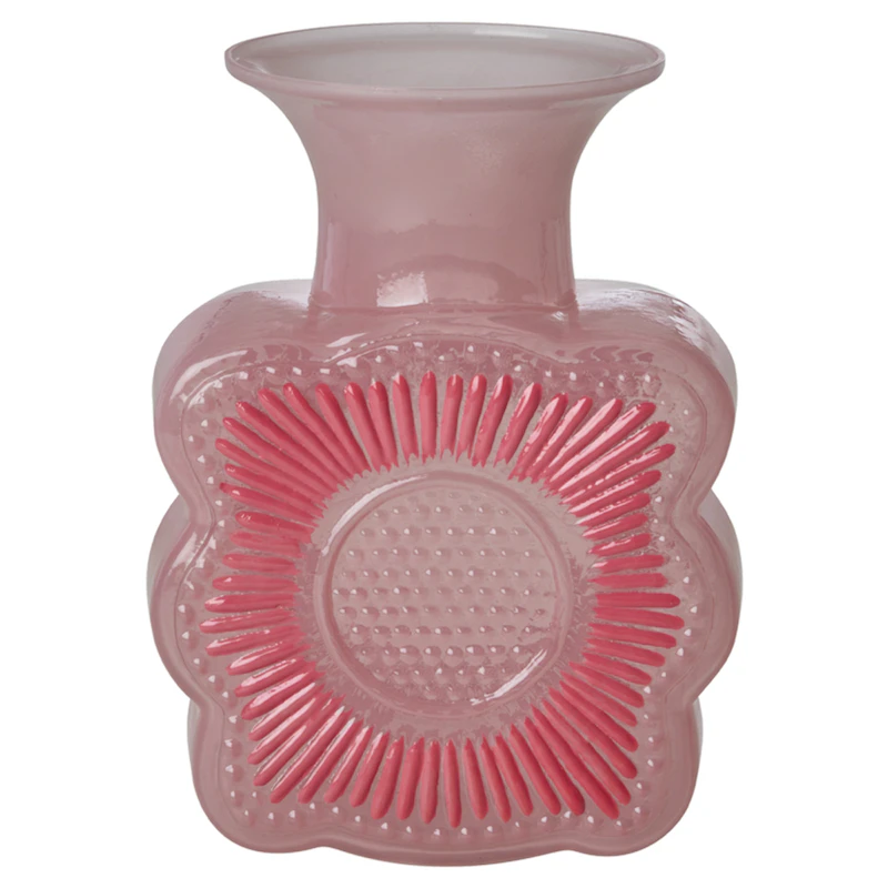 Glasvas 20 cm, Soft Pink
