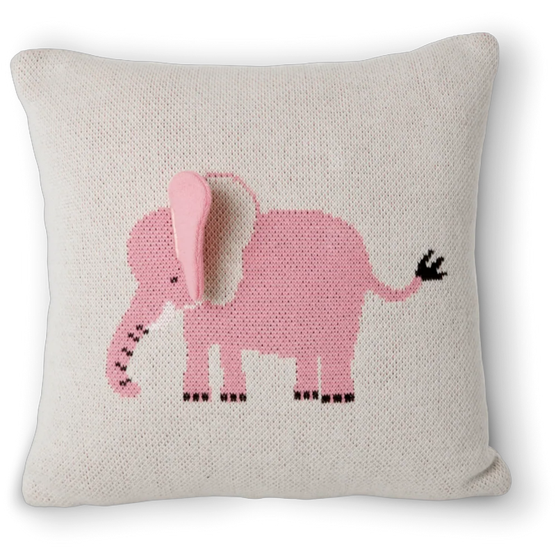 Elephant Kruka Med 3D-detaljar 30x30 cm, Rosa