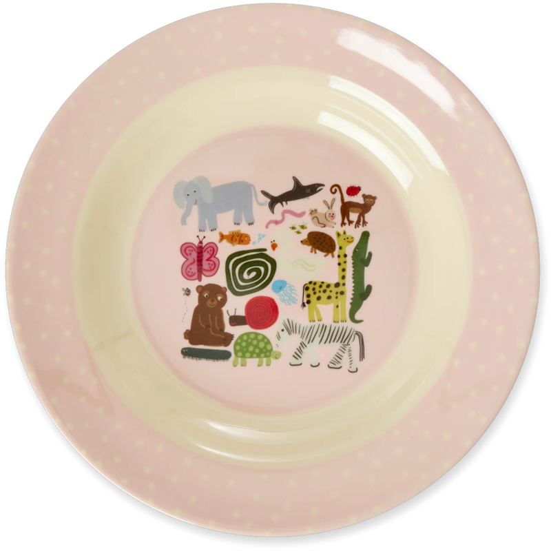Melaminskål 20 cm, Pink Wildlife