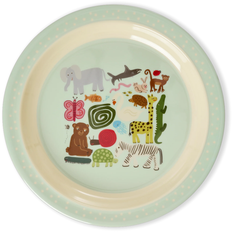 Melamintallrik 20 cm, Mint Wildlife