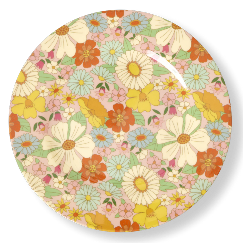 Melamintallrik 20 cm, Flower Power