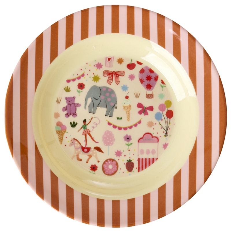 Melaminskål 20 cm, Pink Fun Fair