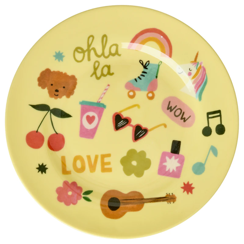 Melamintallrik 20 cm, Unicorn Love