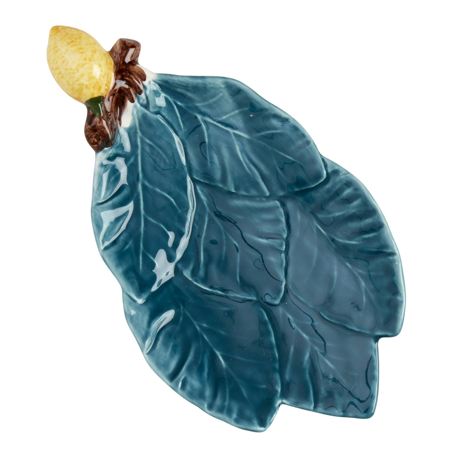 Rice Serveringsfat Turquoise/lemon - Uppl&auml;ggningsfat Keramik Bl&aring;