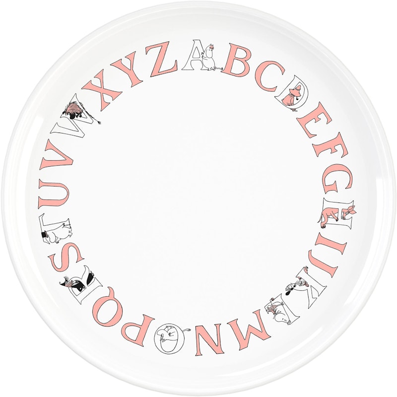 Mumin ABC Tallrik 20 cm, Salmon