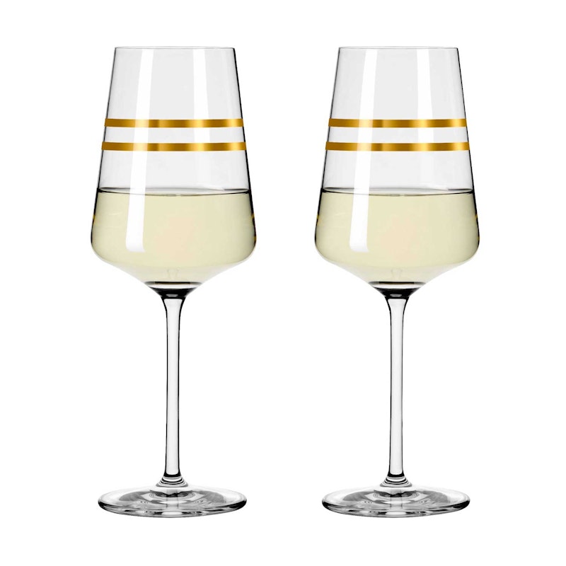 Celebration Deluxe Vitvinsglas Stripes 2-pack, 40 cl