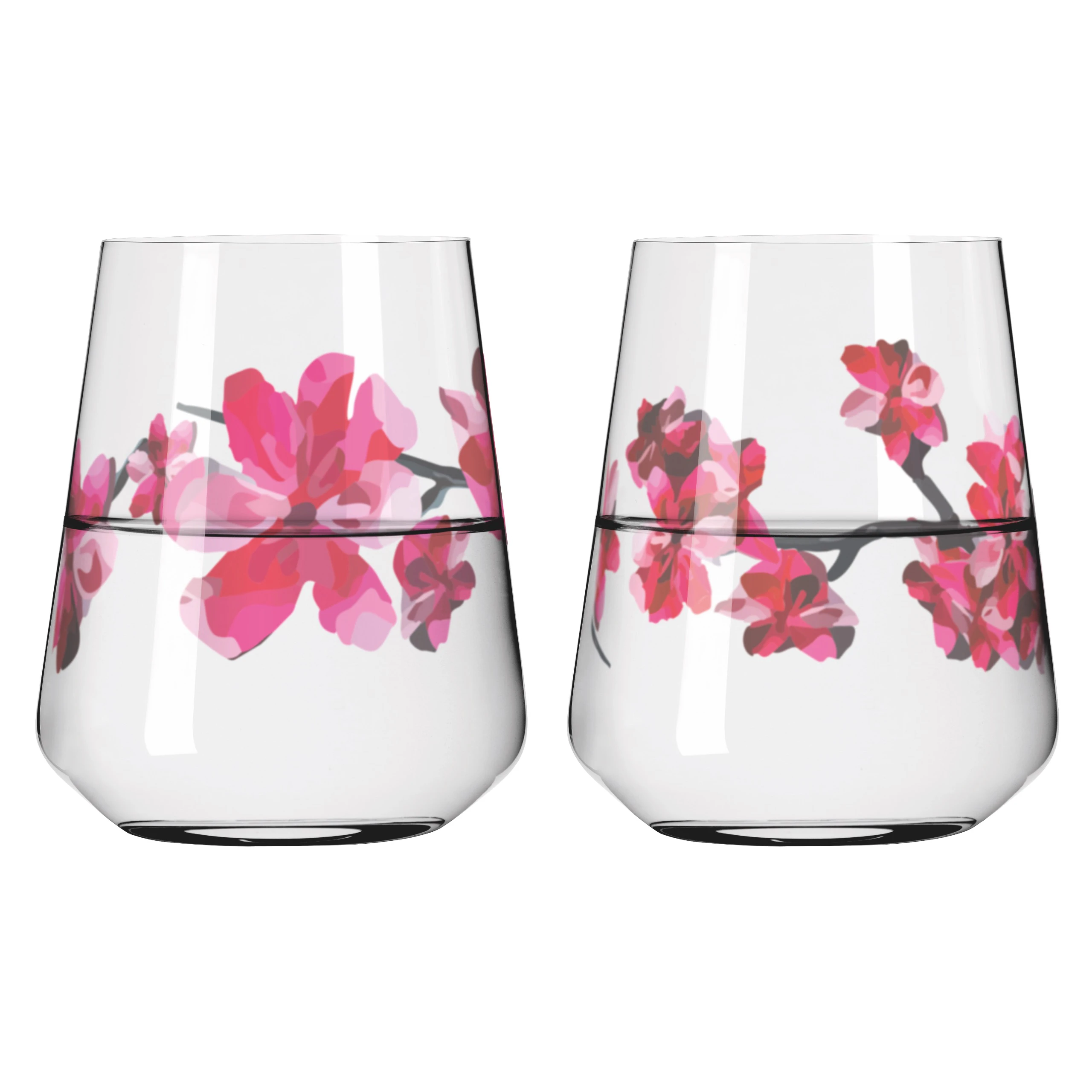 ritzenhoff sommersonett dricksglas 2-pack #3 & 4 - dricksglas kristallglas rosa