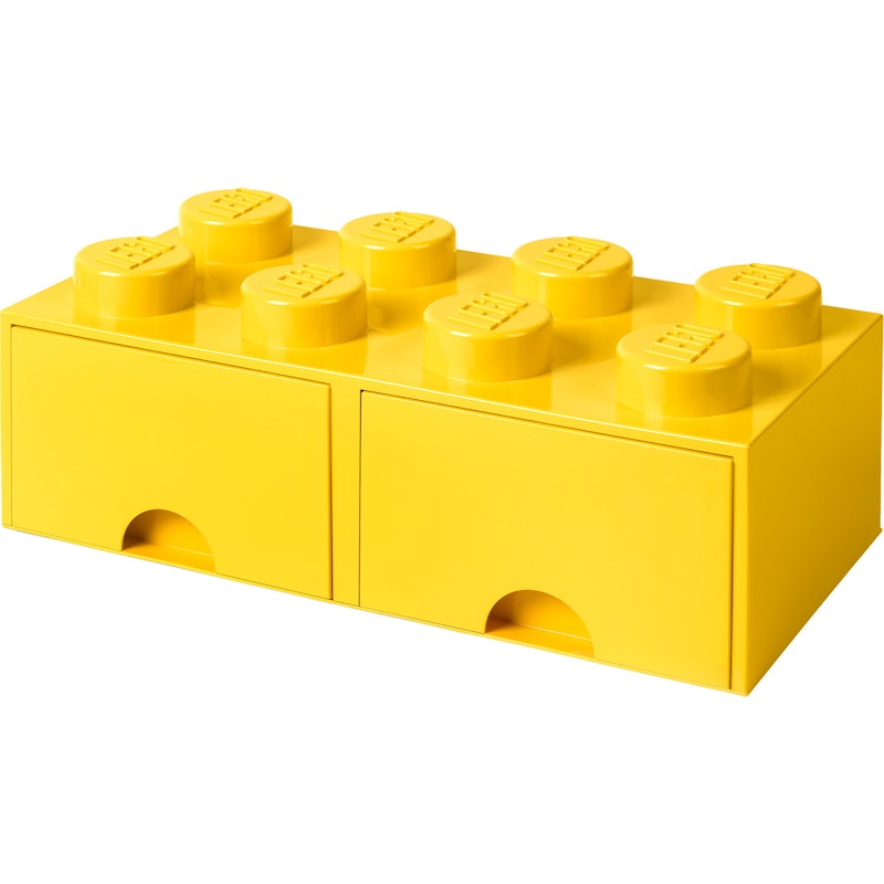 LEGO® Förvaring Med 2 Lådor 8 Knoppar, Gul