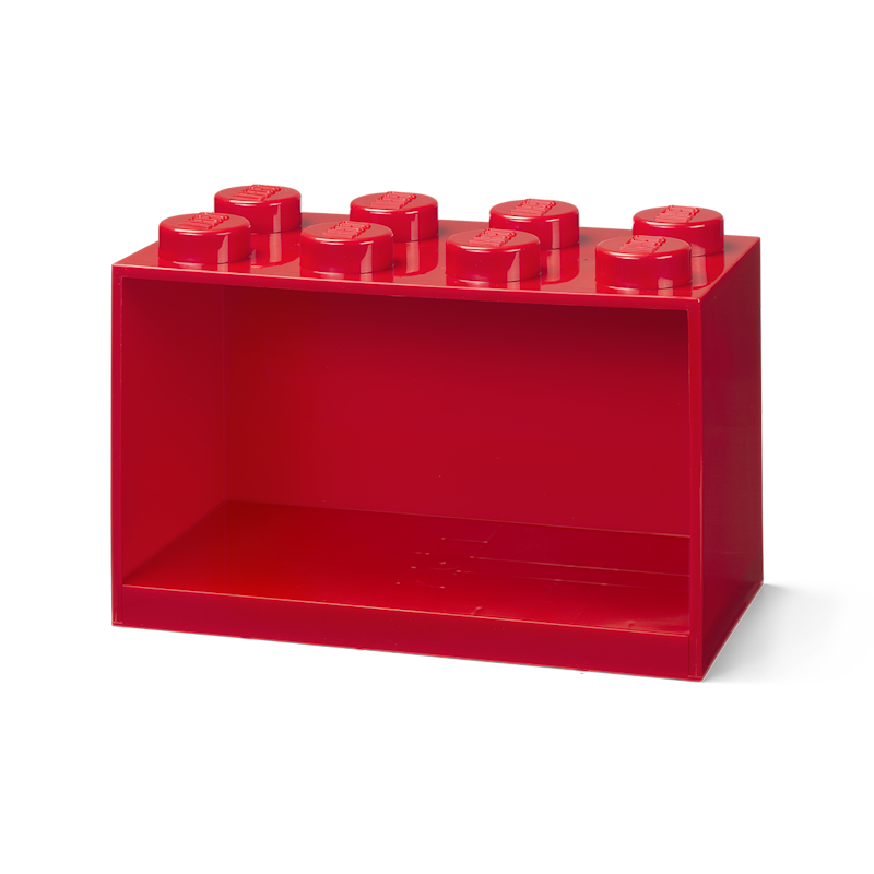 LEGO® Brick Hylla 8 Knoppar, Röd